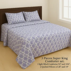 3 Pieces Super King Size Comforter Set